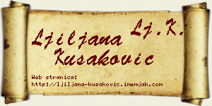 Ljiljana Kušaković vizit kartica